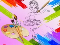 Little ballerinas coloring