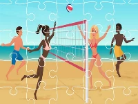 Beach volley ball jigsaw