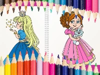 Beautiful princess coloring book