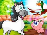 Learning farm animals: educational games for kids