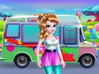 Girly ice cream truck car wash