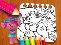 Les trolls coloring book