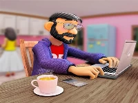 Virtual work online from home simulator