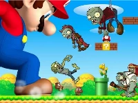 Super mario shooting zombie