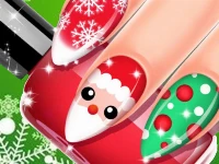 Christmas nail salon