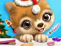 Christmas animal makeover salon - cute pets