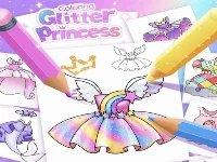 Princess coloring glitter for girl