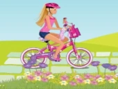 Barbie rides bike