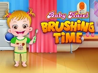 Baby hazel brushing time