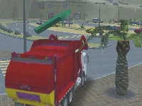 Island clean truck garbage sim