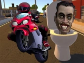 Skibidi toilet moto bike racing