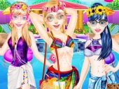 Summer pool party fashion