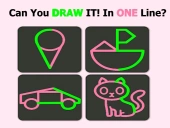 Brain test: one line draw puzzle