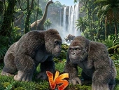 Gorilla monster fight
