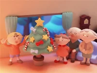 Christmas clay doll slide